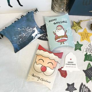 1PC Santa Claus Merry Christmas Candy Gifts Box Pillow Packaing Paper_1